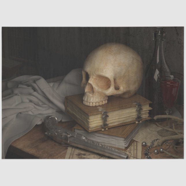 Seda Papel de Tecido de Decoupage do Livro Pirata do Cr (Frente )