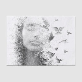 Seda Papel de Tecido de Decoupage do Mobiliário de Cará