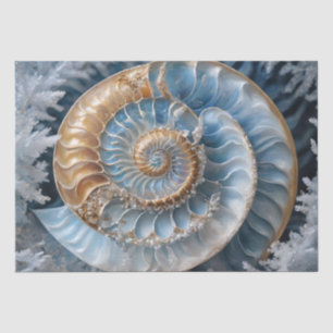 Seda Papel de Tecido de Decoupage do Nautilus Shell Den