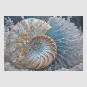 Seda Papel de Tecido de Decoupage do Nautilus Shell Den