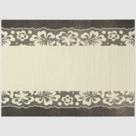 Seda Papel de Tecido de Desvinculação do Lace Preto Vin