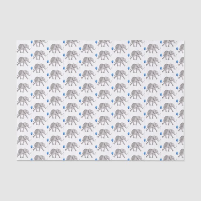 Seda Papel de Tecido de Elefante para Bebês Novo Chá (Frente )