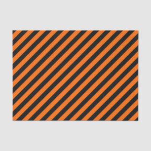 Seda Papel de Tecido de Faixa Diagonal Laranja/Preta