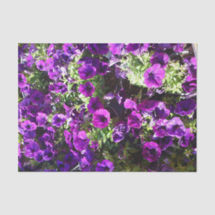 Seda Papel de Tecido de Flor de Petunia Roxo