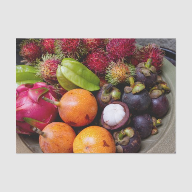 Seda Papel de tecido de Fruta tropical (Frente )