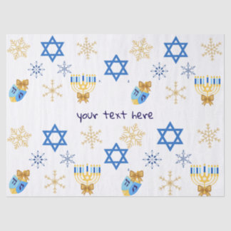 Seda Papel de Tecido de Inverno do Hanukkah Personalizá