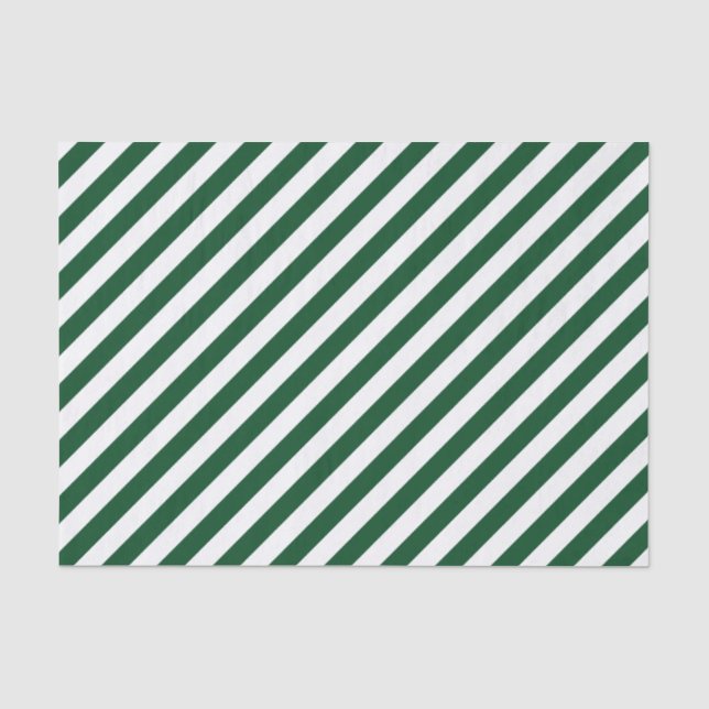 Seda Papel de Tecido de Listras Diagonais Verdes (Frente )