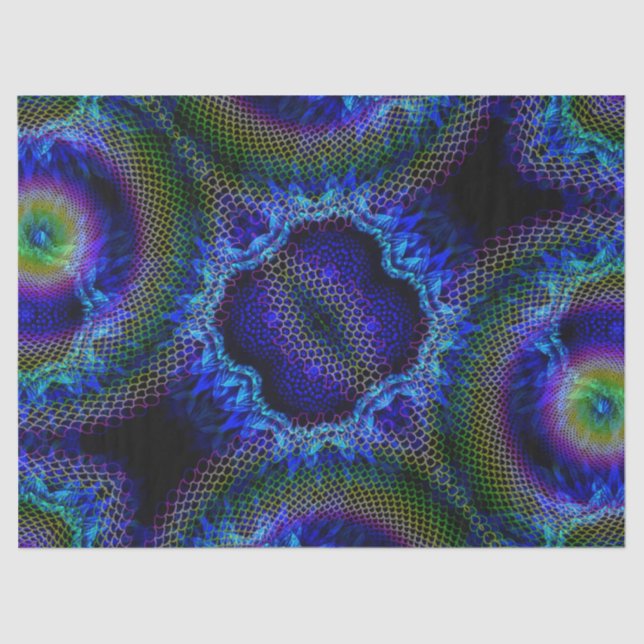 Seda papel de tecido de malha arco-íris (Frente )