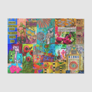 Seda Papel de tecido de mídia mista de Pop art colorido