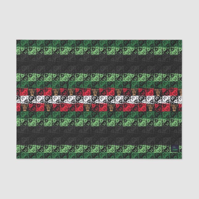 Seda Papel de Tecido de Moldagem de Jingle Feriado (Frente )