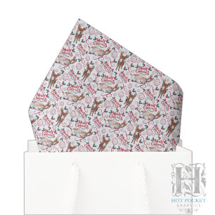 Seda Papel de Tecido de Natal Burro Caprichoso