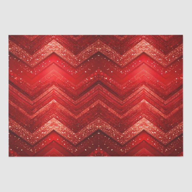 Seda Papel de Tecido de Natal Vermelho Decorativo (Frente )