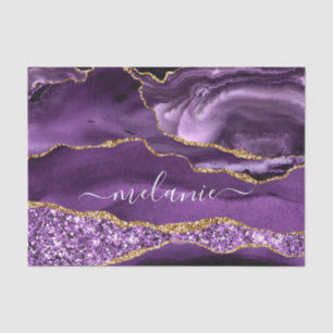 Seda Papel de Tecido de Nome Personalizado de Marble Do