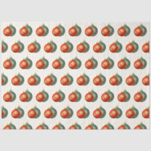 Seda Papel de Tecido de Ornamento Laranja de Natal