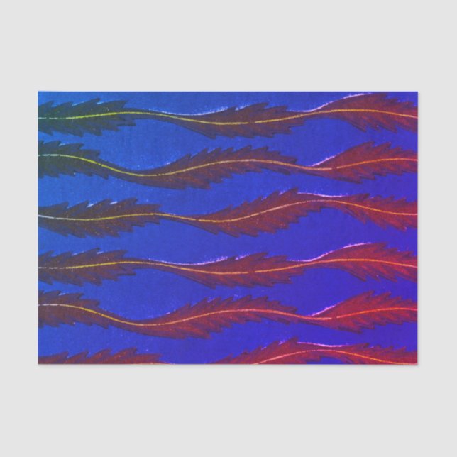 Seda Papel de Tecido de PADRÃO BLUE JAPONÊS (Frente )