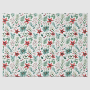 Seda Papel de Tecido de Poinsettia de Natal