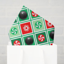 Seda Papel de Tecido de Presente de Natal de Boliche