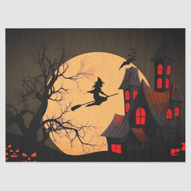 Seda Papel de Tecido de Presente Halloween (Frente )