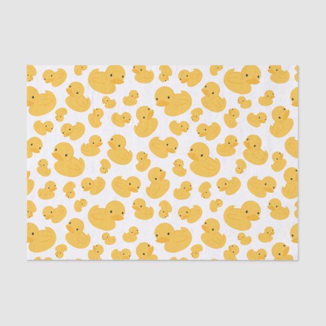 Seda Papel de Tecido de Presente Padrão Pato Amarelo (Frente )