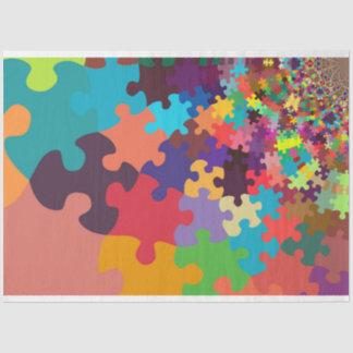Seda papel de tecido de quebra-cabeça fractal