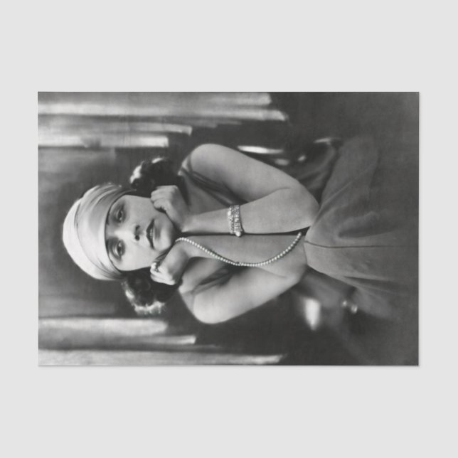Seda Papel de Tecido de Retrato para Garota-Flapper Vin (Frente )