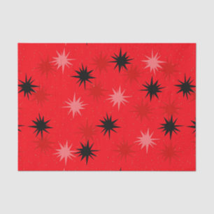Seda Papel de Tecido de Starbursts Vermelhos Atômicos