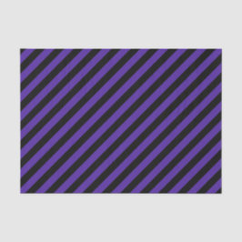 Seda Papel de Tecido de Stripes Diagonais Roxo/Preto