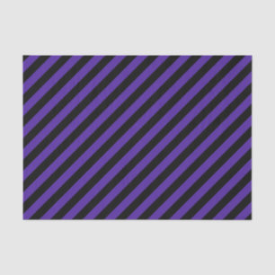 Seda Papel de Tecido de Stripes Diagonais Roxo/Preto