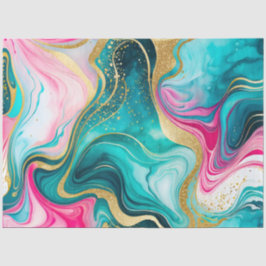 Seda Papel de Tecido de Tinta Colorida Marble