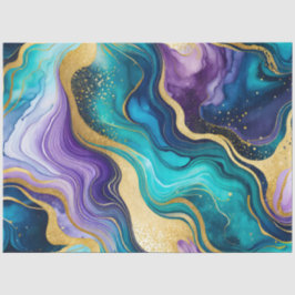 Seda Papel de Tecido de Tinta Colorida Marble