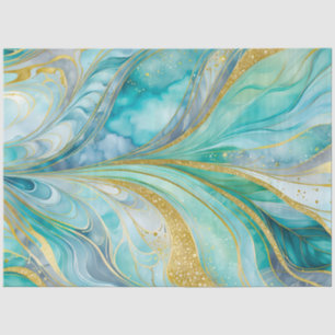 Seda Papel de Tecido de Tinta Colorida Marble