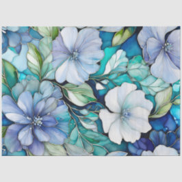 Seda Papel de Tecido de Tinta Floral Colorida