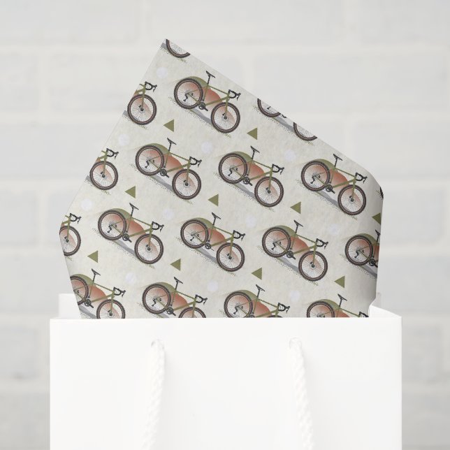 Seda Papel de Tecido Decoupage de Ciclismo, Bicicleta (Sacola de presentes)