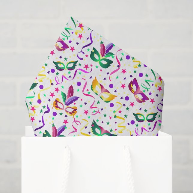 Seda Papel de Tecido Decoupage de Máscaras, Máscara (Sacola de presentes)