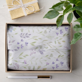 Seda Papel de Tecido Decoupage Floral Roxo