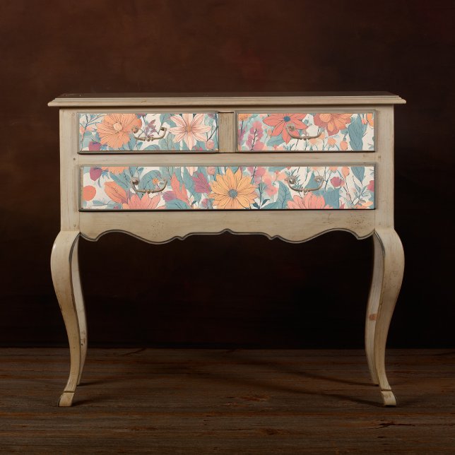 Seda Papel de Tecido Decoupage Jardim de Flores Pastel (Criador carregado)