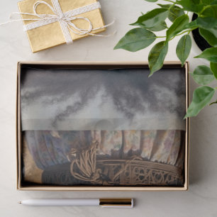 Seda Papel de Tecido Decoupage Mulher Boho Africana