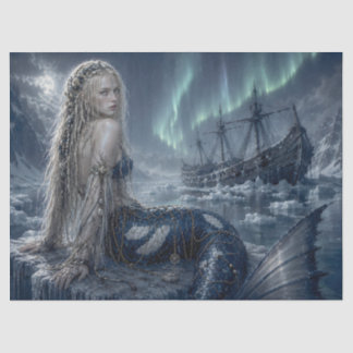 Seda Papel de Tecido Decoupage Sereia Viking | Nórdico