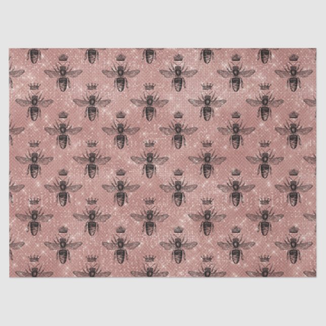 Seda Papel de Tecido Design 1 da Série Bee Dourada (Frente )