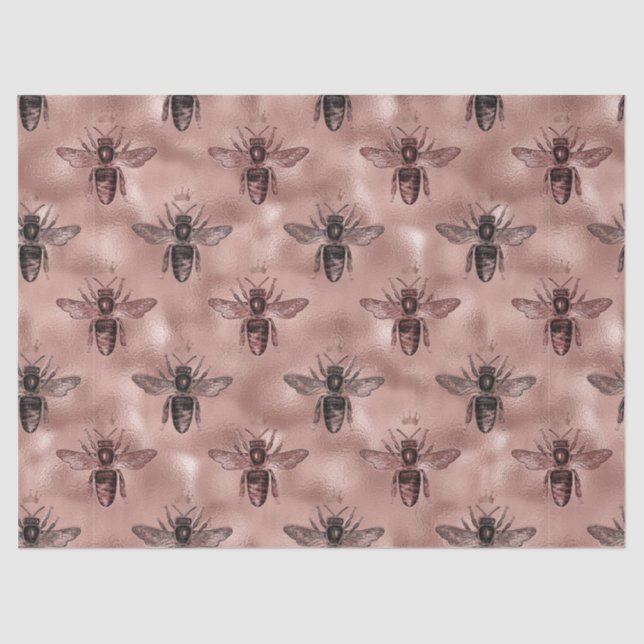 Seda Papel de Tecido Design 9 da Série Bee Dourada (Frente )