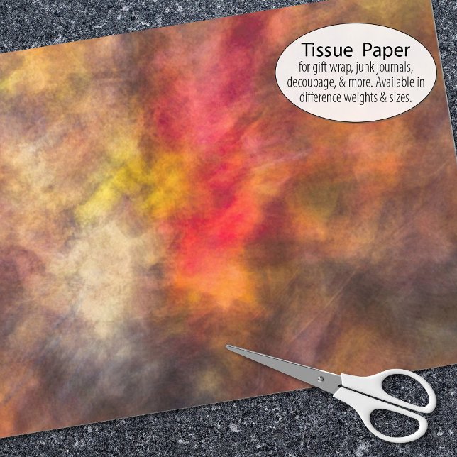 Seda Papel de tecido Design de queda impressionista (Tissue paper for gift wrap and decoupage)