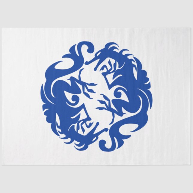 Seda papel de tecido do dragão circundante (Frente )