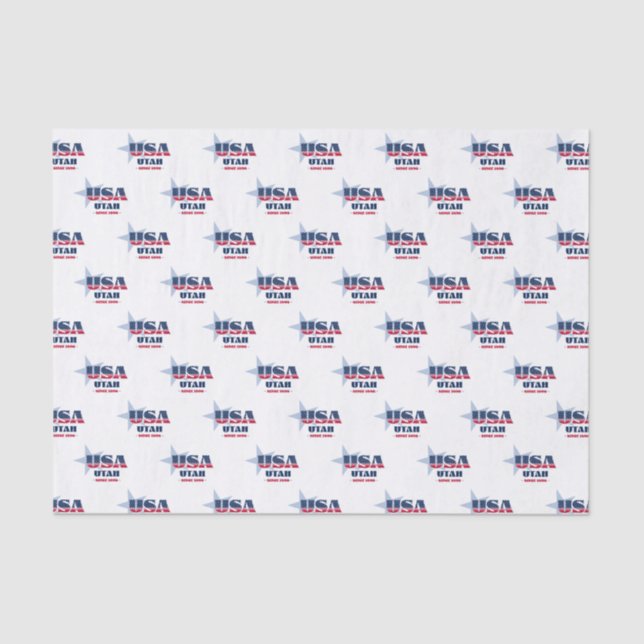 Seda Papel de Tecido do Orgulho do Estado de Utah (Frente )