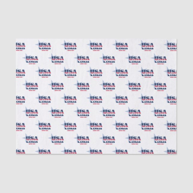 Seda Papel de Tecido do Orgulho do Estado do Kansas (Frente )