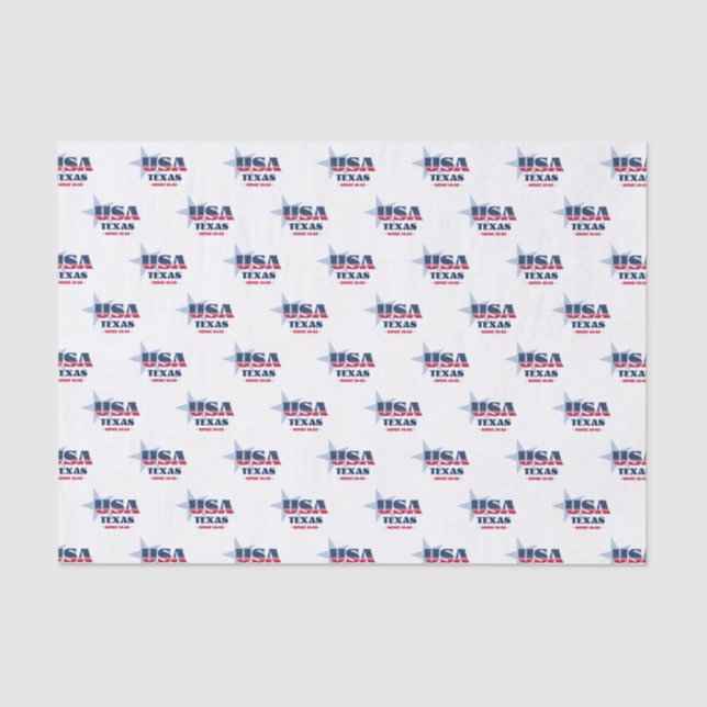 Seda Papel de Tecido do Orgulho Estadual do Texas (Frente )