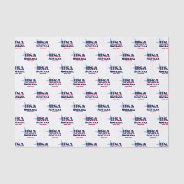 Seda Papel de Tecido do Orgulho Estatal de Montana (Frente )