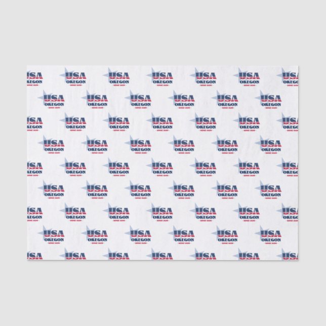 Seda Papel de Tecido do Orgulho Estatal de Oregon (Frente )