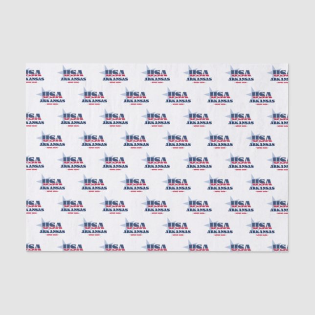 Seda Papel de Tecido do Orgulho Estatal do Arkansas (Frente )
