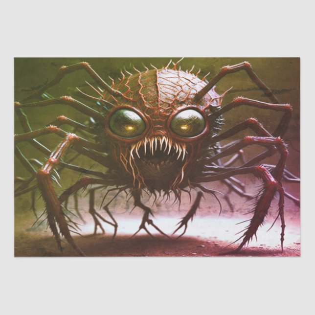 Seda Papel de Tecido do Red Monster Halloween (Frente )