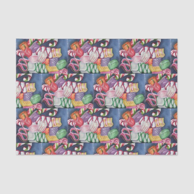 Seda Papel de Tecido Doces de Natal (Frente )